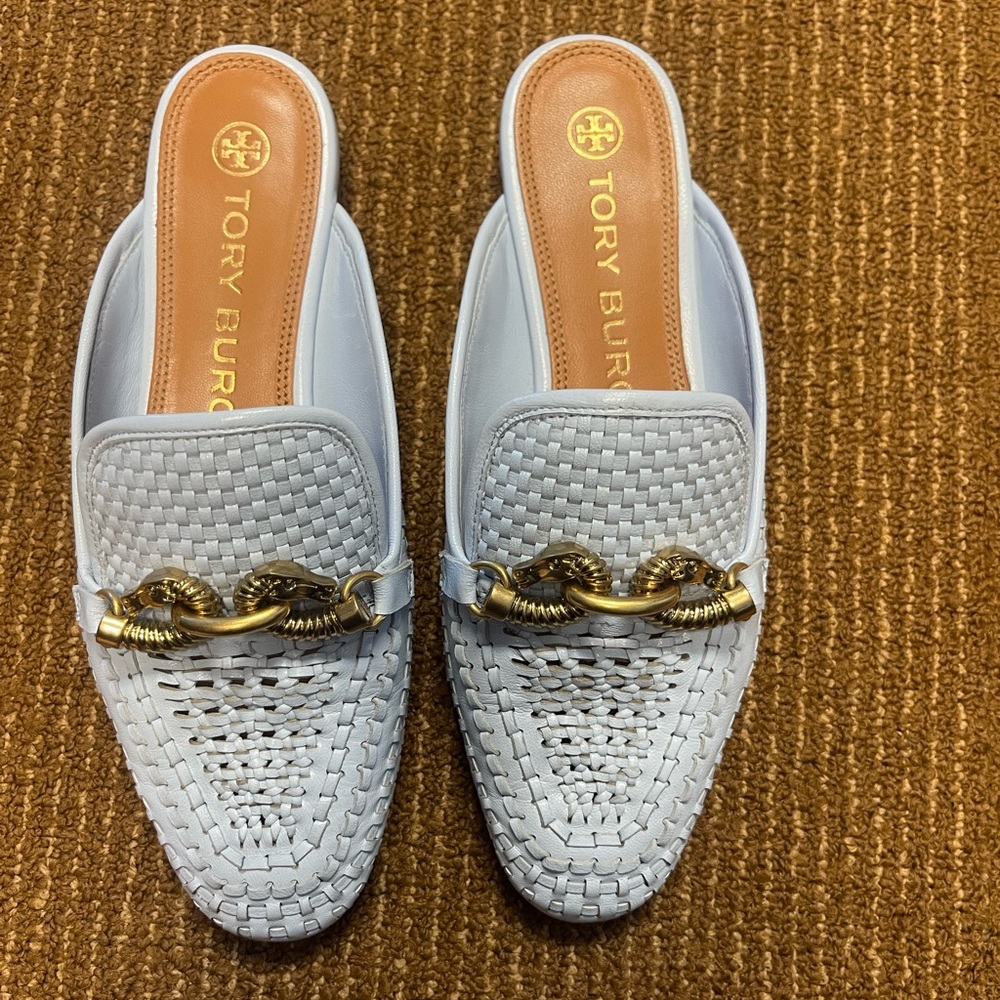 Tory Burch: Jessa backless loafers, size 7, used less than 6 times.